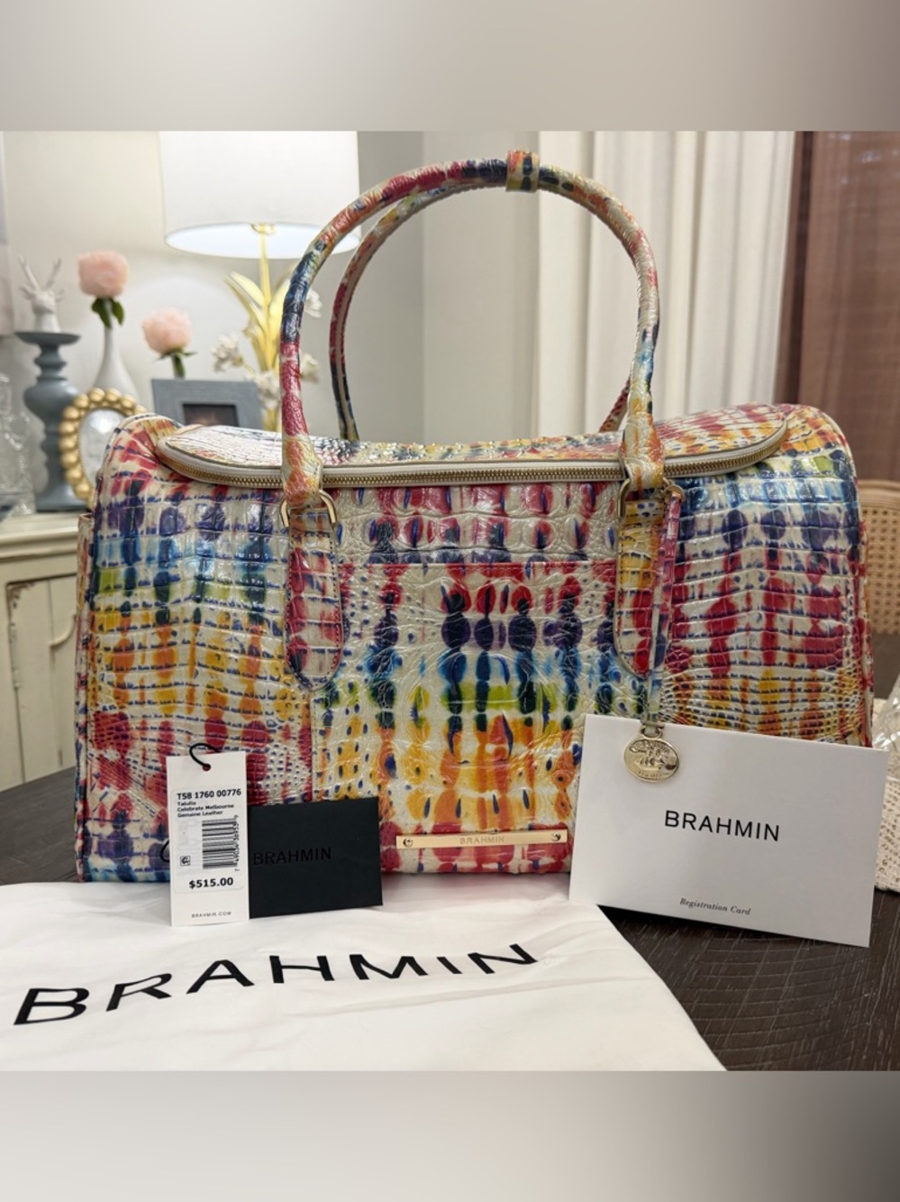 BRAHMIN TALULLA MELBOURNE WEEKENDER/CARRY ON/DUFFEL in “CELEBRATE”